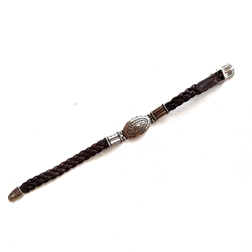 BRIGHTON | Woven Leather Western Style Belt Bracelet